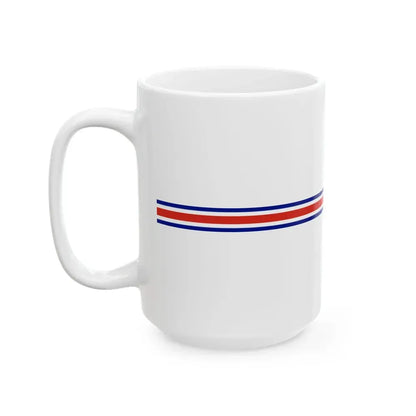 Costa Rica flag bar (Costa Rica) White Coffee Mug - Go Mug Yourself