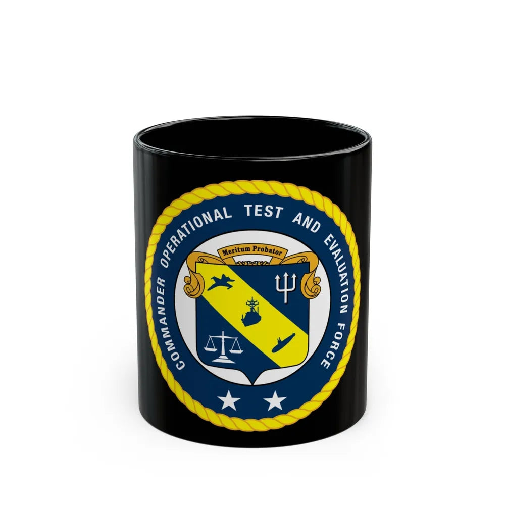 COTEF 2 Star Commander Operational Test and Evaluation Force (U.S. Navy) Black Coffee Mug-11oz-Go Mug Yourself