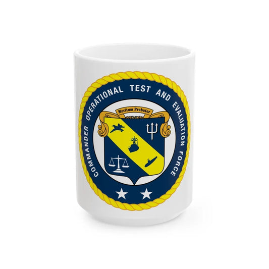 COTEF 2 Star Commander Operational Test and Evaluation Force (U.S. Navy) White Coffee Mug-15oz-Go Mug Yourself