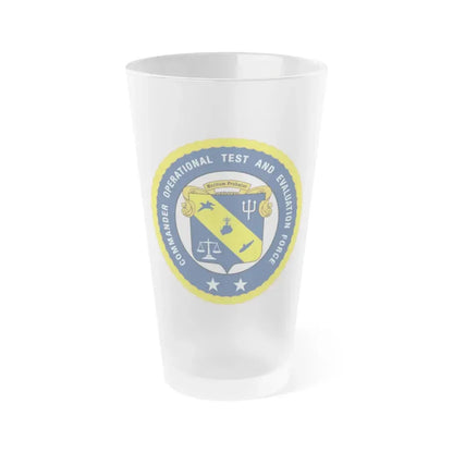 COTEF 2 Star Commander Operational Test and Evaluation Force (U.S. Navy) Frosted Pint Glass 16oz Default Title - Go Mug Yourself