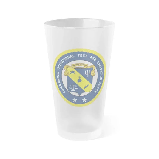 COTEF 2 Star Commander Operational Test and Evaluation Force (U.S. Navy) Frosted Pint Glass 16oz Default Title - Go Mug Yourself