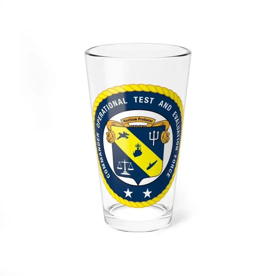 COTEF 2 Star Commander Operational Test and Evaluation Force (U.S. Navy) Pint Glass 16oz 16oz - Go Mug Yourself