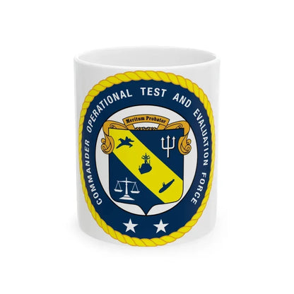 COTEF 2 Star Commander Operational Test and Evaluation Force (U.S. Navy) White Coffee Mug 11oz - Go Mug Yourself