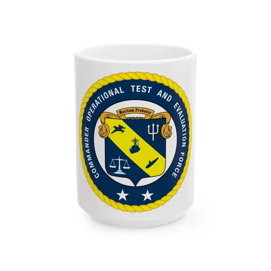 COTEF 2 Star Commander Operational Test and Evaluation Force (U.S. Navy) White Coffee Mug 15oz - Go Mug Yourself