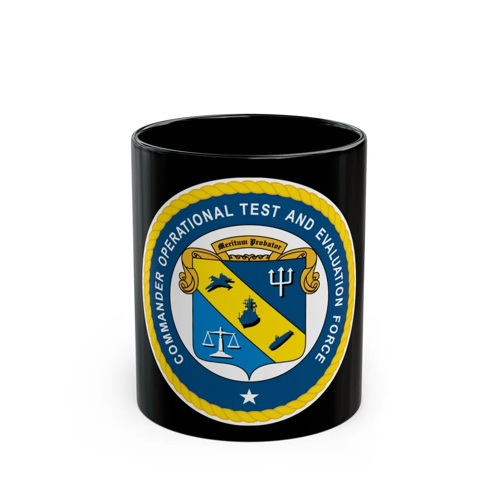 COTEF Commander Operational Test and Evaluation Force (U.S. Navy) Black Coffee Mug-11oz-Go Mug Yourself