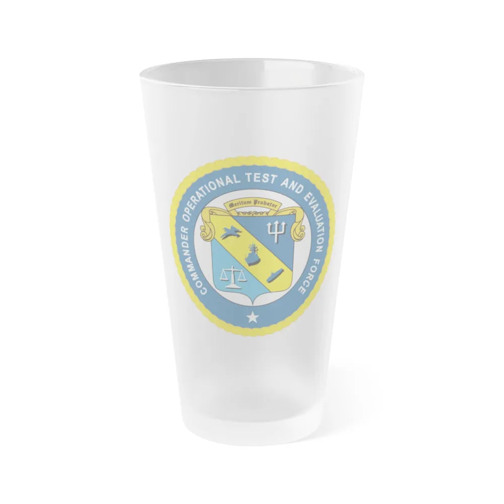 COTEF Commander Operational Test and Evaluation Force (U.S. Navy) Frosted Pint Glass 16oz-Go Mug Yourself