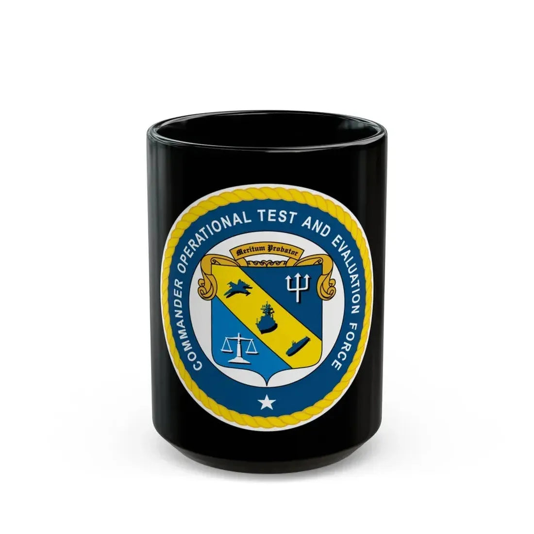 COTEF Commander Operational Test and Evaluation Force (U.S. Navy) Black Coffee Mug 15oz - Go Mug Yourself