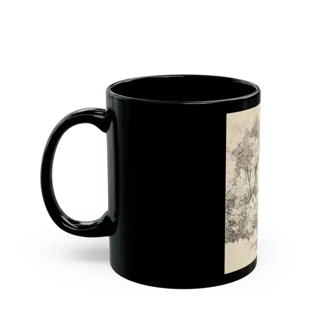 Cottage Among Trees, Ladies Home Journal story illustration, June 1923 - Black Coffee Mug - Go Mug Yourself