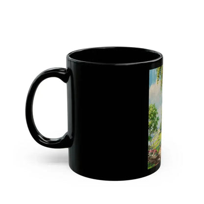Cottage in the Springtime - Black Coffee Mug - Go Mug Yourself
