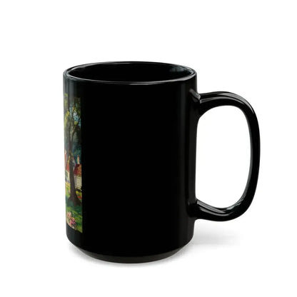 Cottage in the Springtime - Black Coffee Mug - Go Mug Yourself