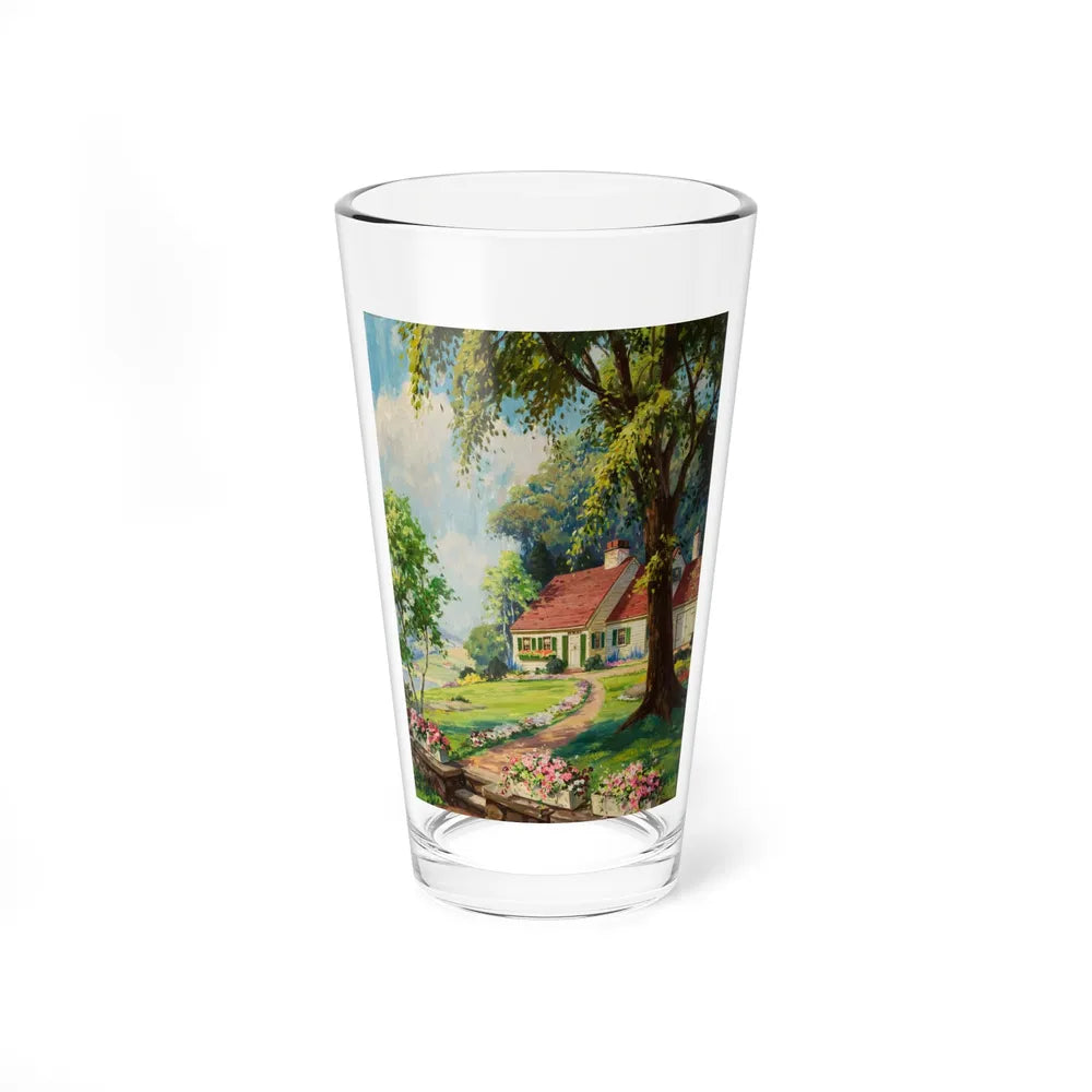 Cottage in the Springtime - Pint Glass 16oz-16oz-Go Mug Yourself