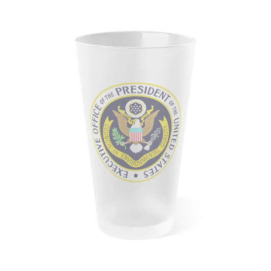 Council on Environmental Quality - Frosted Pint Glass 16oz-16oz-Frosted-Go Mug Yourself