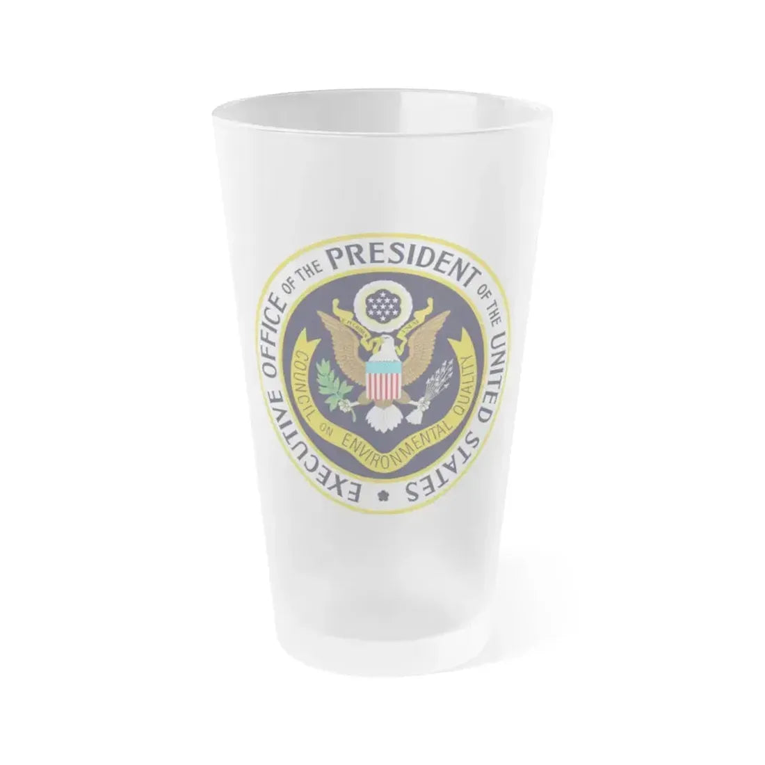 Council on Environmental Quality - Frosted Pint Glass 16oz 16oz Frosted - Go Mug Yourself
