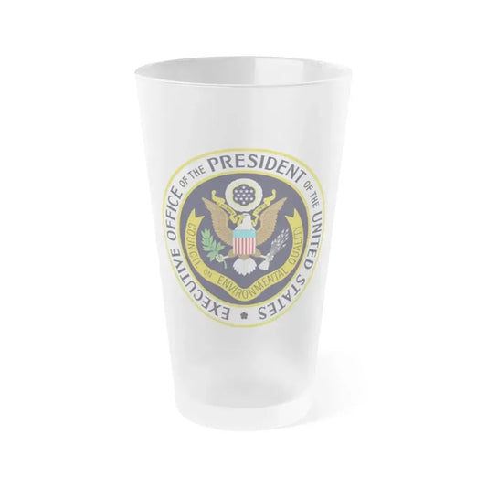 Council on Environmental Quality - Frosted Pint Glass 16oz 16oz Frosted - Go Mug Yourself