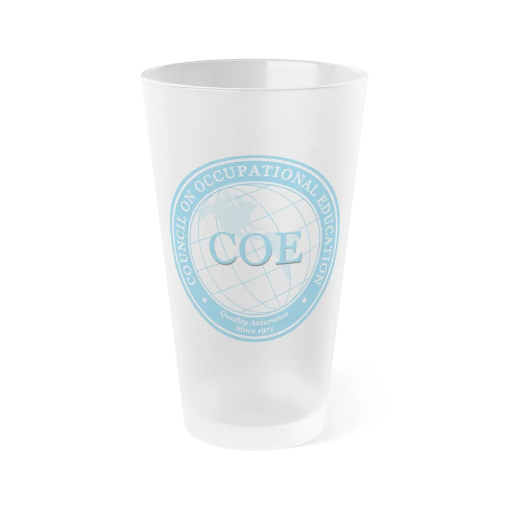 Council on Occupational Education (U.S. Navy) Frosted Pint Glass 16oz-Go Mug Yourself