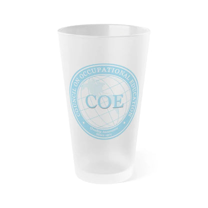 Council on Occupational Education (U.S. Navy) Frosted Pint Glass 16oz-Go Mug Yourself