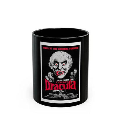 COUNT DRACULA 1970 Movie Poster - Black Coffee Mug 11oz - Go Mug Yourself
