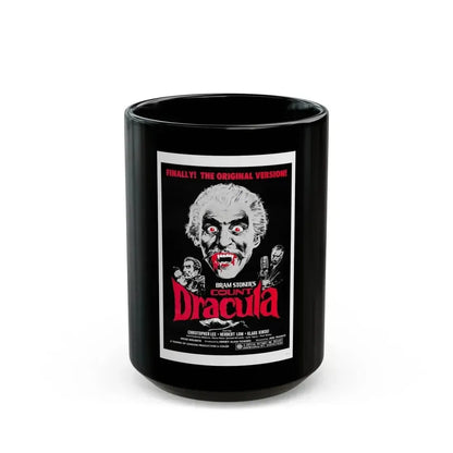 COUNT DRACULA 1970 Movie Poster - Black Coffee Mug 15oz - Go Mug Yourself