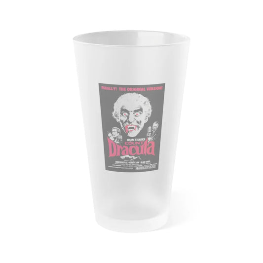 COUNT DRACULA 1970 Movie Poster - Frosted Pint Glass 16oz-Go Mug Yourself