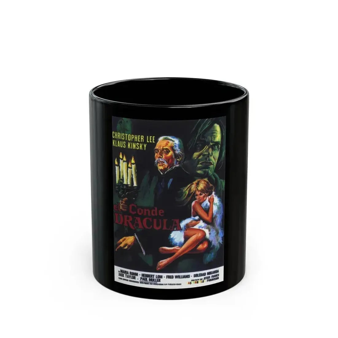 COUNT DRACULA (2) 1970 Movie Poster - Black Coffee Mug 11oz - Go Mug Yourself