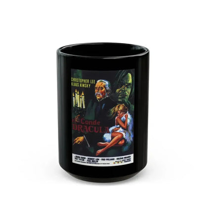 COUNT DRACULA (2) 1970 Movie Poster - Black Coffee Mug 15oz - Go Mug Yourself