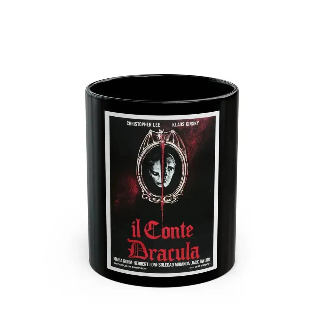 COUNT DRACULA (3) 1970 Movie Poster - Black Coffee Mug 11oz - Go Mug Yourself