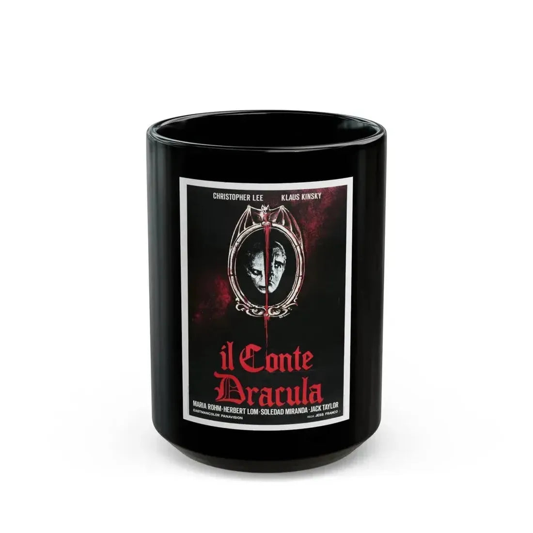 COUNT DRACULA (3) 1970 Movie Poster - Black Coffee Mug 15oz - Go Mug Yourself