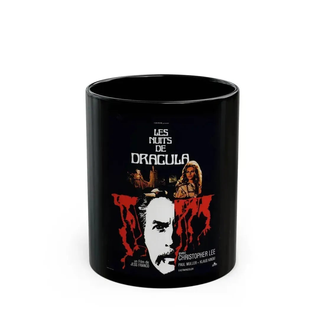 COUNT DRACULA (4) 1970 Movie Poster - Black Coffee Mug 11oz - Go Mug Yourself