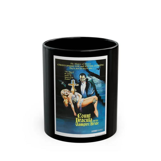 COUNT DRACULA AND HIS VAMPIRE BRIDE 1973 Movie Poster - Black Coffee Mug 11oz - Go Mug Yourself