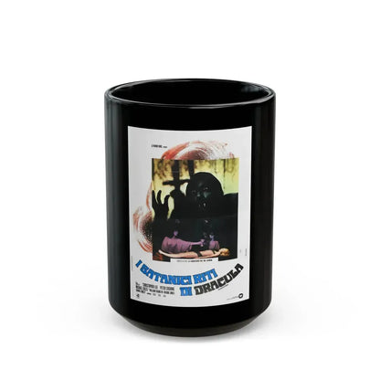 COUNT DRACULA AND HIS VAMPIRE BRIDE (2) 1973 Movie Poster - Black Coffee Mug 15oz - Go Mug Yourself