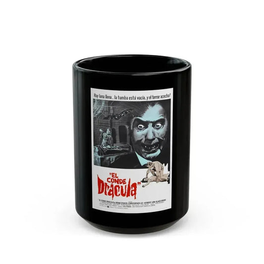 COUNT DRACULA (FRANCO) 1970 Movie Poster - Black Coffee Mug 15oz - Go Mug Yourself