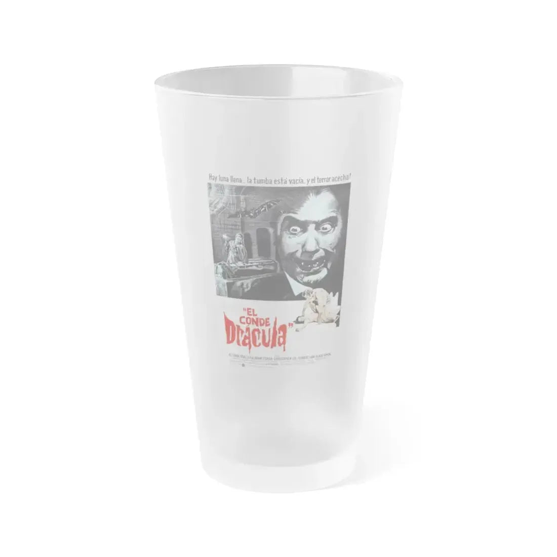 COUNT DRACULA (FRANCO) 1970 Movie Poster - Frosted Pint Glass 16oz Default Title - Go Mug Yourself