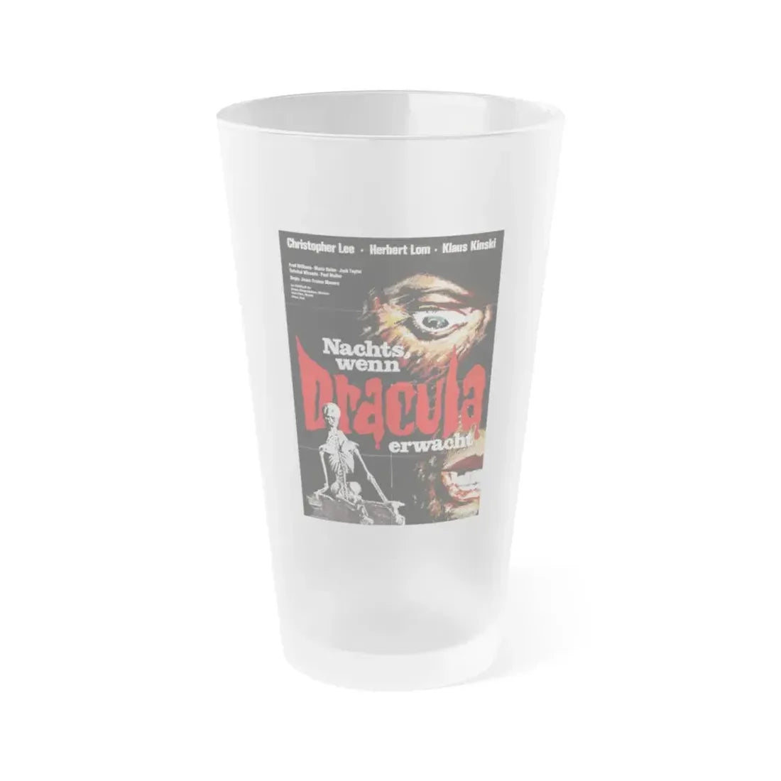 COUNT DRACULA (FRANCO) 2 1970 Movie Poster - Frosted Pint Glass 16oz Default Title - Go Mug Yourself