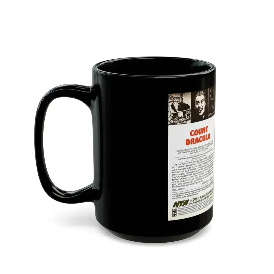 COUNT DRACULA (VHS COVER) - Black Coffee Mug - Go Mug Yourself