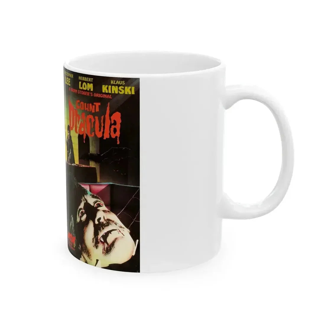 COUNT DRACULA (VHS COVER) - White Coffee Mug - Go Mug Yourself