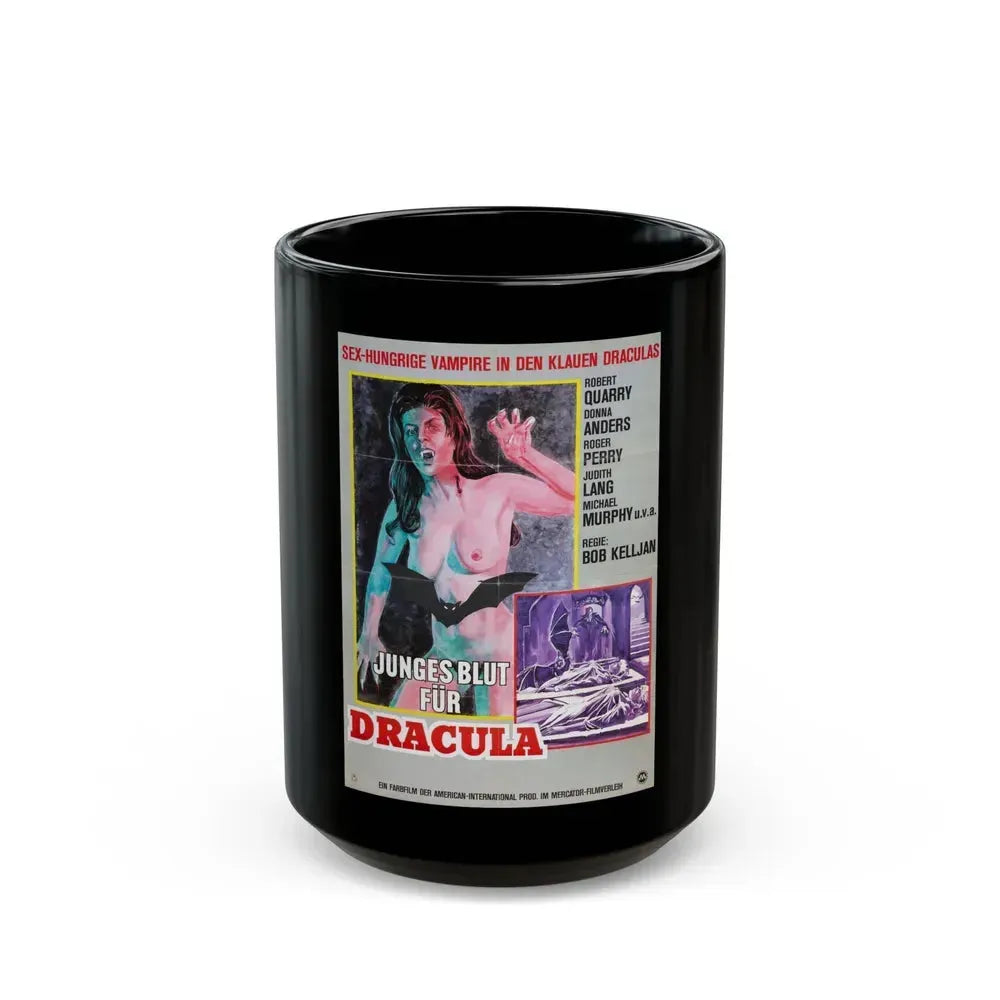COUNT YORGA, VAMPIRE (GERMAN) 1970 Movie Poster - Black Coffee Mug 15oz - Go Mug Yourself