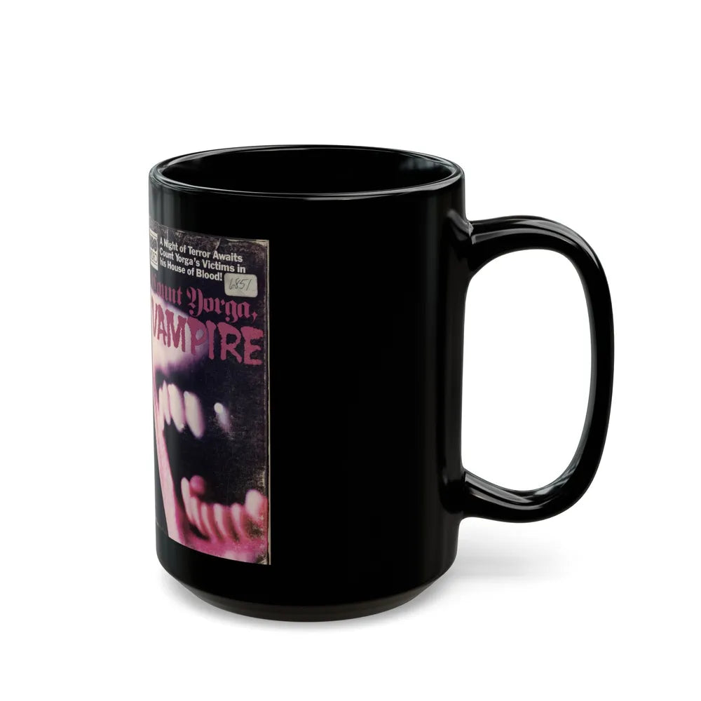 COUNT YORGA VAMPIRE (VHS COVER) - Black Coffee Mug-Go Mug Yourself