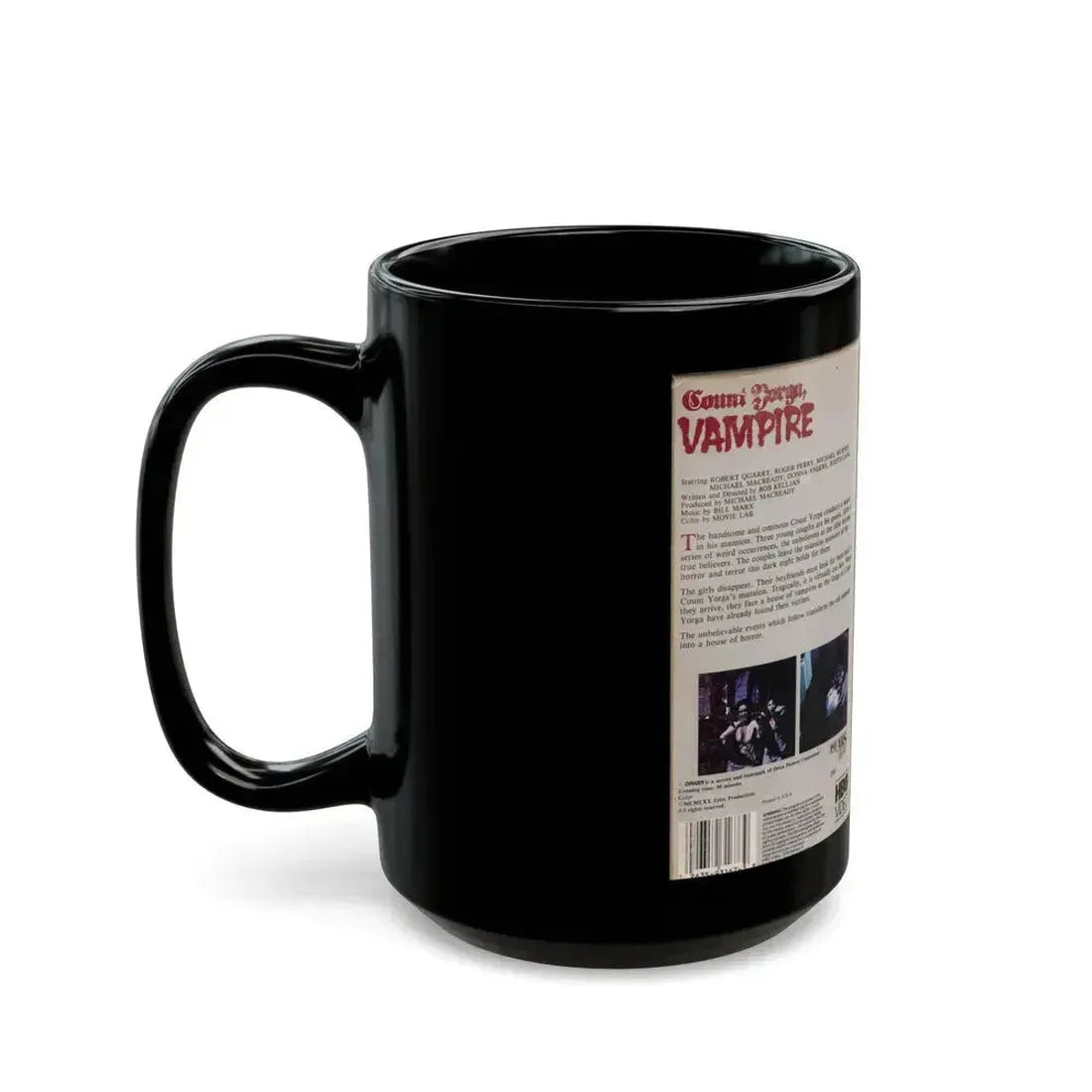 COUNT YORGA VAMPIRE (VHS COVER) - Black Coffee Mug - Go Mug Yourself