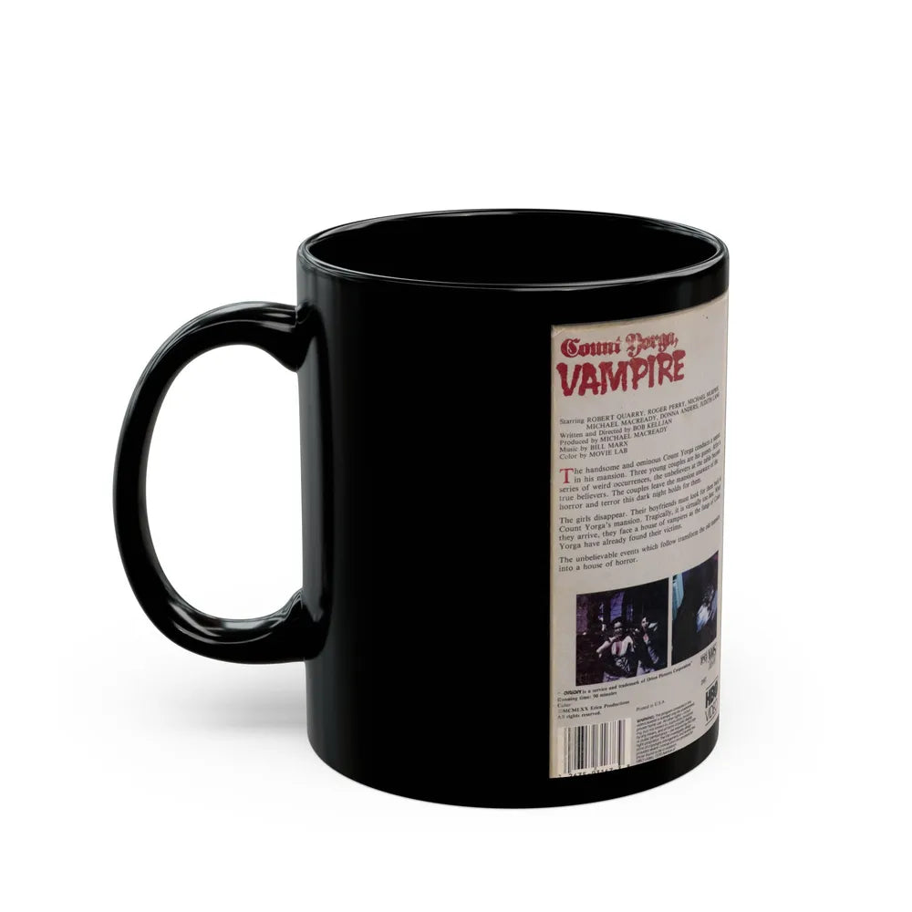 COUNT YORGA VAMPIRE (VHS COVER) - Black Coffee Mug-Go Mug Yourself