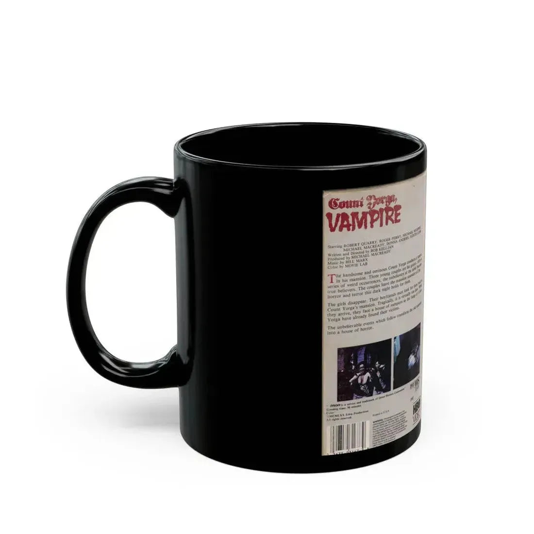 COUNT YORGA VAMPIRE (VHS COVER) - Black Coffee Mug - Go Mug Yourself