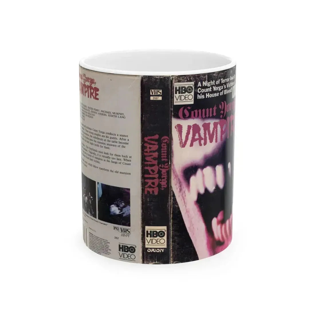 COUNT YORGA VAMPIRE (VHS COVER) - White Coffee Mug 11oz - Go Mug Yourself