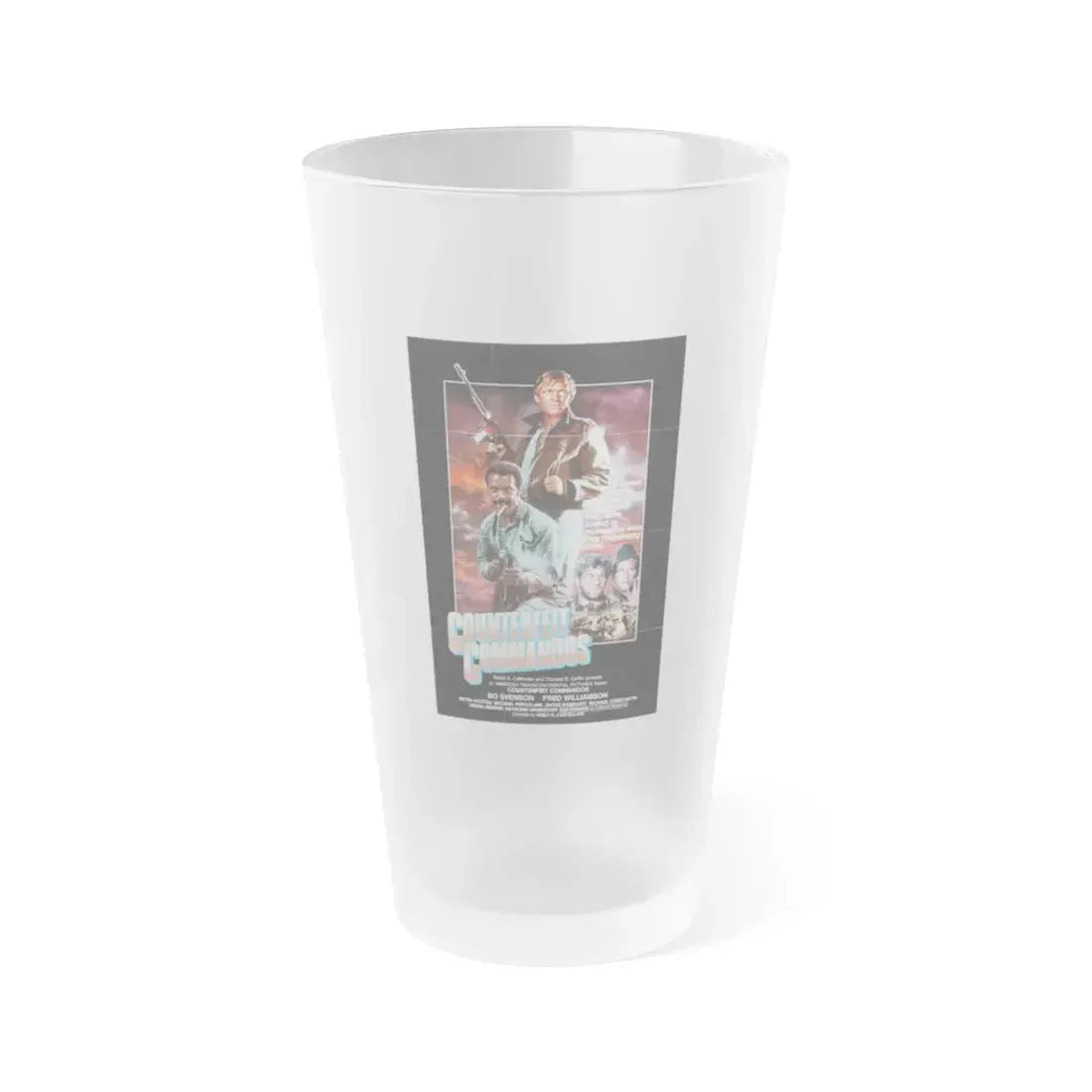 COUNTERFEIT COMMANDOS (THE INGLORIOUS BASTARDS) 1978 Movie Poster - Frosted Pint Glass 16oz Default Title - Go Mug Yourself