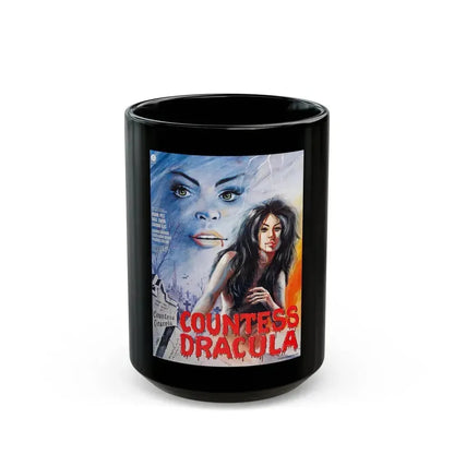 COUNTESS DRACULA (FRENCH) 1971 Movie Poster - Black Coffee Mug 15oz - Go Mug Yourself
