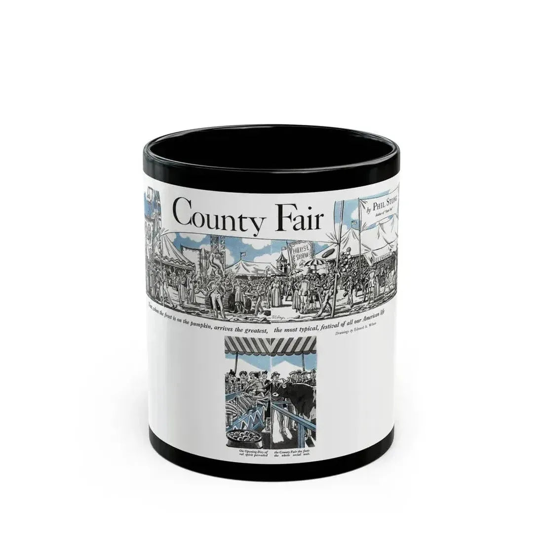 Country Fair, Cosmopolitan, November 1932 - Black Coffee Mug 11oz - Go Mug Yourself