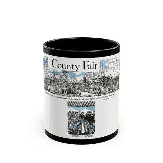 Country Fair, Cosmopolitan, November 1932 - Black Coffee Mug 11oz - Go Mug Yourself