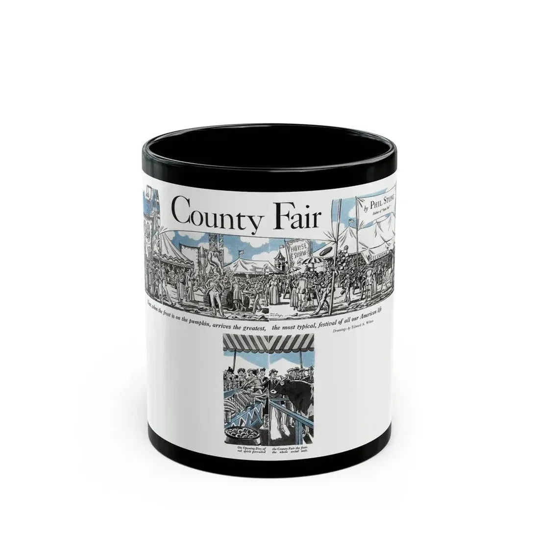 Country Fair, Cosmopolitan, November 1932 - Black Coffee Mug 11oz - Go Mug Yourself