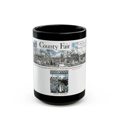 Country Fair, Cosmopolitan, November 1932 - Black Coffee Mug 15oz - Go Mug Yourself