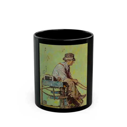 Country Gentleman Magazine cover study, 1940 - Black Coffee Mug 11oz - Go Mug Yourself