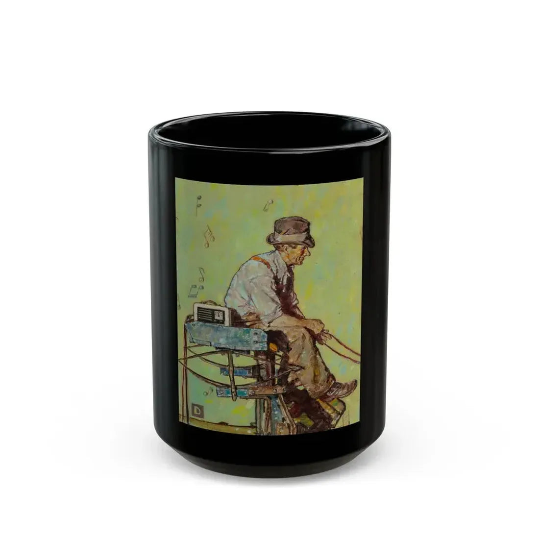 Country Gentleman Magazine cover study, 1940 - Black Coffee Mug 15oz - Go Mug Yourself