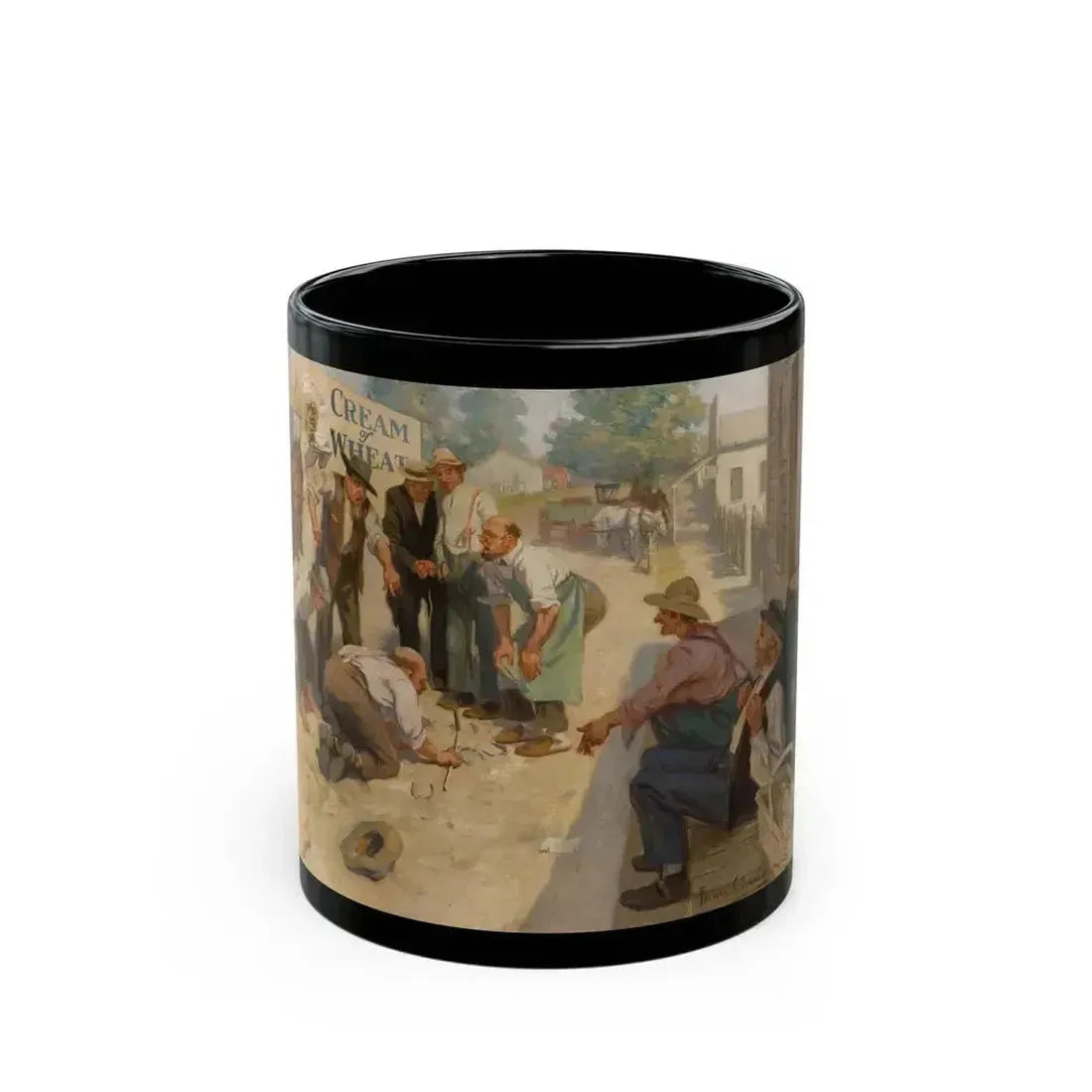 Country Life in America, Cream of Wheat ad illustration, 1906 - Black Coffee Mug 11oz - Go Mug Yourself
